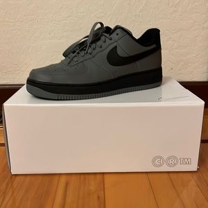 Nike Air Force 1 custom made gray and black. Size 10.5 brand new never worn.